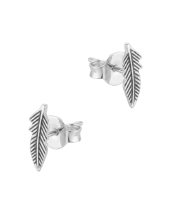 Feathers Silver Stud Earring STS-6542